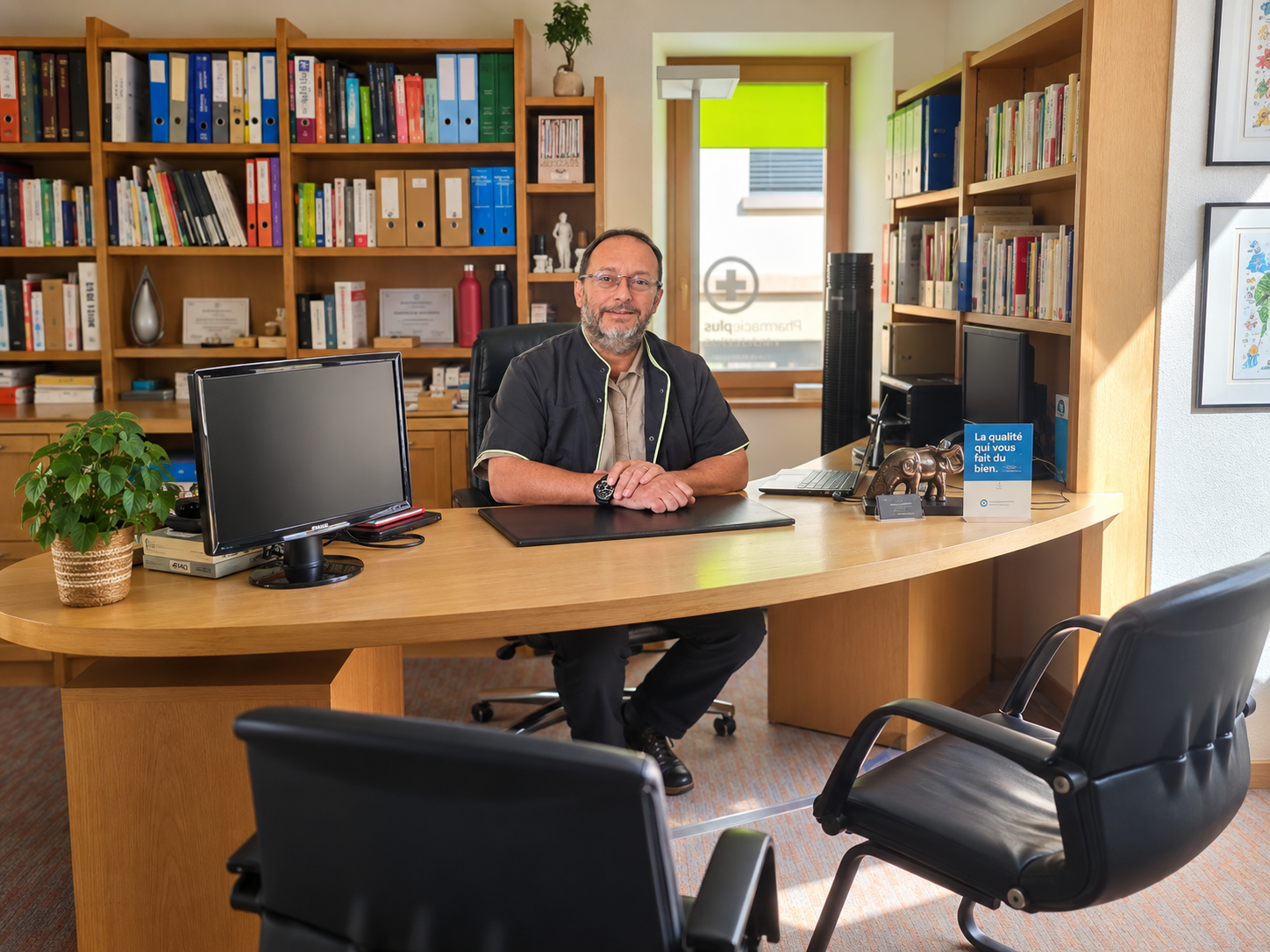 Jean-Christophe Diaz dans son cabinet à Monthey